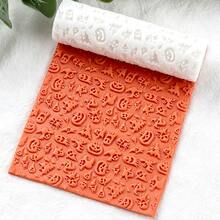 1 Buah Roller Tekstur Tanah Liat Polimer Bermotif Tema Halloween, Roller untuk Membuat Anting dari Tanah Liat Polimer - Sangat Cocok untuk Membuat Lembaran Tekstur Tanah Liat Polimer - Halloween - View 4