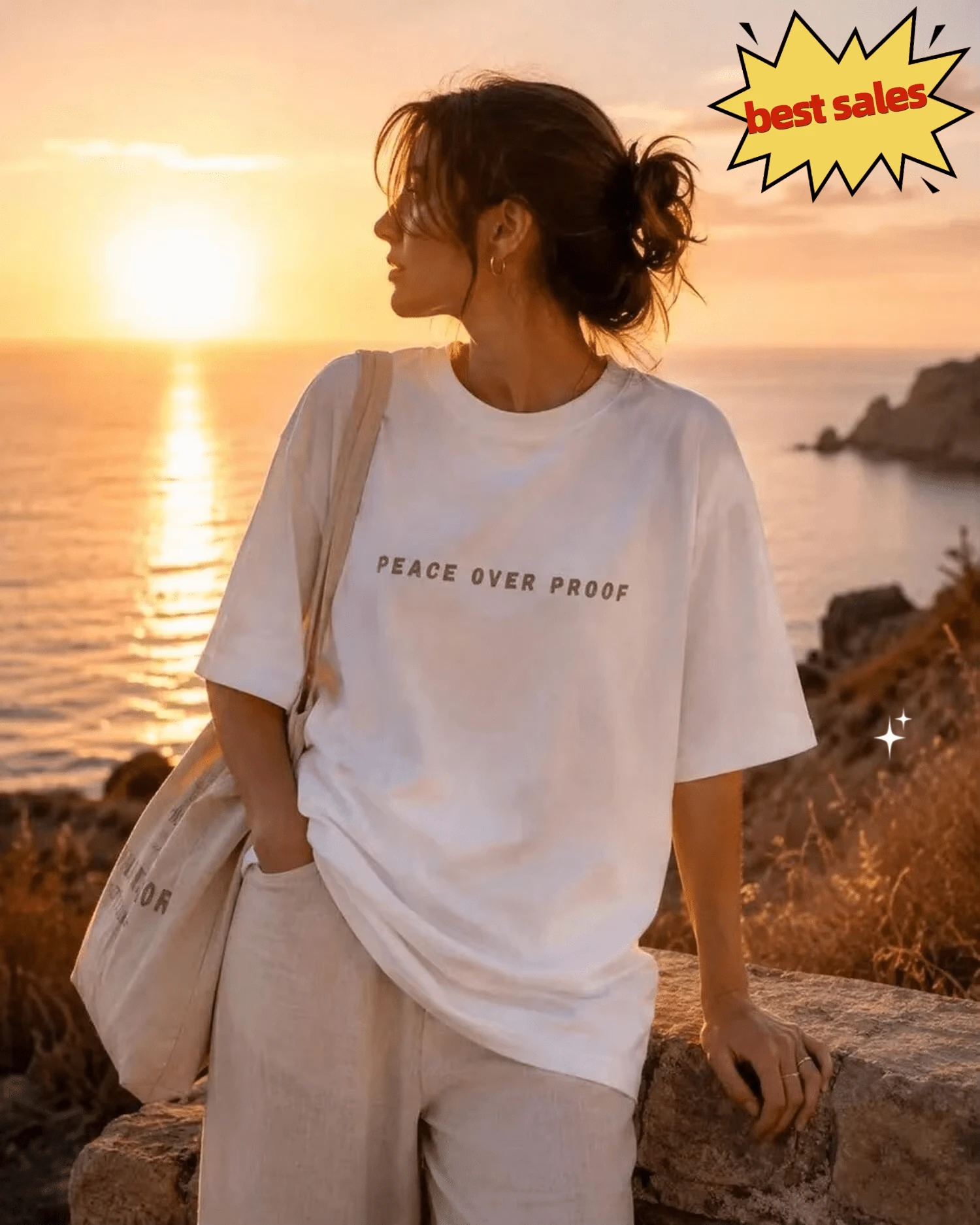 Women T-Shirts - 白色 - 查看 1
