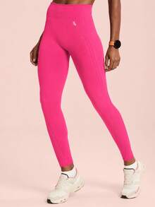 Women's Academia Butt-Lifting High-Compression Training Leggings - Magenta - 5780 - View 5