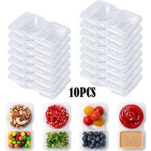 Reusable Snack Containers With Lids: 10/20/40pcs Snack Packaging Containers - Snack Box Containers Portion Control - Meal Prep Containers - Travel Dual Compartment Snack Containers - Camping Essentials - Clear - View 11