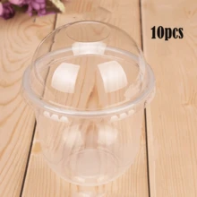 10/50 Covered Cake Mugs, Reusable Transparent Cake Preservation Box, No Hole Dome Cake/Dessert Cup, Suitable For Cakes, Mousse, Milkshakes, Yogurt, Ice Cream Cakes, Fruit Pudding - View 11
