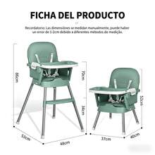 Portable High Chair For Babies, Foldable, With Safety Belt, Can Be Disassemb - Green - View 8