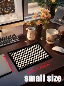 1pc Of Black And White Checkered Pattern Kitchen Mat,Water-Absorbing And Easy To Clean. Suitable For Use In Kitchens, Bathrooms, And Other Areas. It's Versatile Throughout The Year And Suitable For Various Holidays. - Multicolor - View 12