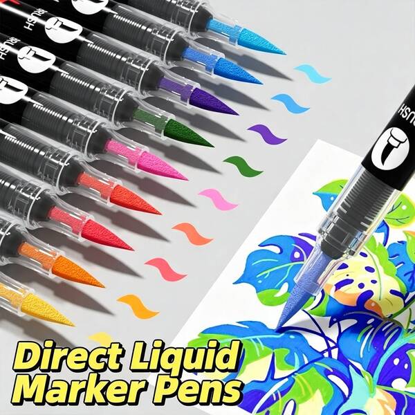 12/24/36/48/60 Color Professional Art Acrylic Marker Set, Mixed Color Set, Suitable For Painting, Sketching And Layering. Perfect Gift For Family And Friends! Ideal Back To School Season Gift Choice