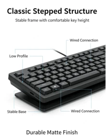 AOC KB161 Wired Keyboard USB For Laptop Desktop Business Office Portable Universal Keyboard - View 10