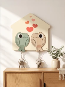 1-Piece Wall-Mounted Key Hook For The Entryway | Style Wall Key Holder | Wooden Wall Decor | Decorative Key Rack For The Entryway | Handcrafted Wooden Home Decor | Removable Wooden Key Holder - Little Fish Key Holder - View 8