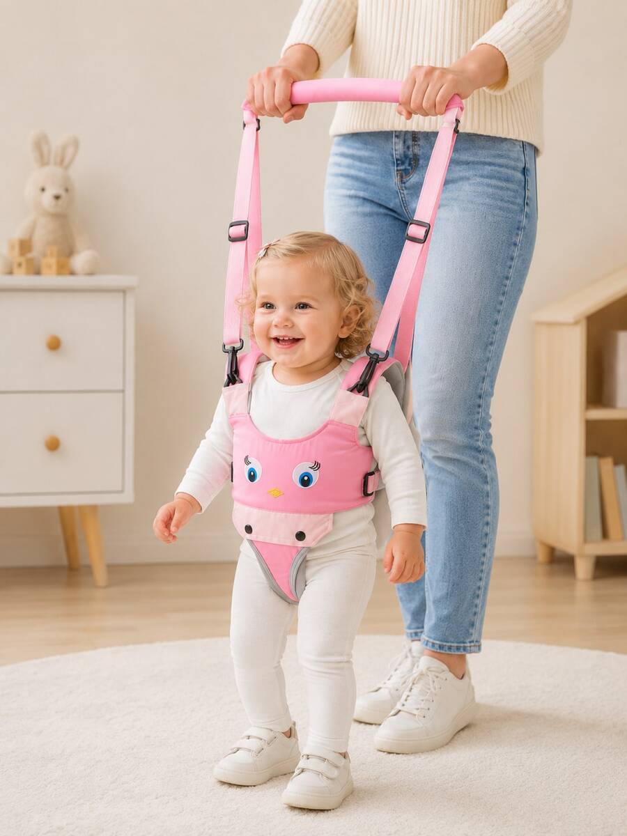 1pc Baby Walking Harness For 7-24 Months Toddlers, Anti-Fall Walking Aid Safety Belt With Handle, Adjustable, Unisex, Essential For New Moms