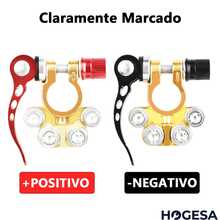 Conector de Pinza de Terminal de Baterí,Conectores deTerminales de Batería, 2PK Liberación Rápida de 4 Vías, Conectores de Abrazadera Positivo Negativo, para Postes SAE/JIS Tipo A, Fácil Ajuste, con Llave, Adecuado para Terminales de Batería de 4 Vías de Automóviles, Camiones y Camiones - 2 piezas - Ver 8