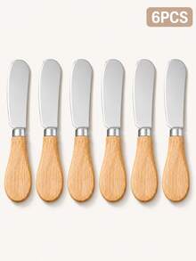 9Pcs Butter Spreader Knife, Stainless Steel Cheese Spreader, Jam Cheese Spreaders Knives With Wooden Handle For Charcuterie, Sandwiches, Dips, And Appetizer Kitchen Use - View 10