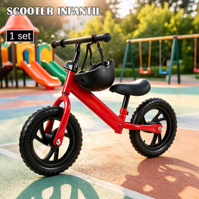 [MXBTG]Juguetes de scooter de 12 pulgadas, con cómodos cojines blandos, estables, adecuados para regalos, en rojo