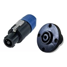 Kit Conector Plug Speakon Macho x Femea 4 Vias Painel Linha Mxt - Azul - Visão 1