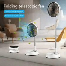 New 8-Inch Portable USB Rechargeable Folding Fan With Remote Control, Timer, Telescopic Aluminum Tube Design, Brushless Motor, 4-Speed Wind, 5400mAh Rechargeable Battery And 180-Degree Oscillation - Perfect For Outdoor And Indoor Cooling - Head-shaking Fan - View 9