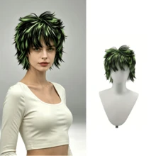 Hedgehog Head Explosive Head Anime Dress-Up Wig, Synthetic Wig Material Unisex, Suitable For Halloween And Christmas Parties, Stage Performances, Role-Playing - Multicolor - View 3