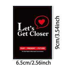 Couples Question Cards Let's Get Closer, Meaningful Conversation Starter Game, Romantic Interaction Cards, Suitable For Home Date Night, Strengthen Bond Between Partners, Portable Card Set, Sweet Surprise Gift For Partner - View 2