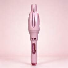 Fully Automatic Curling Iron With 4 Temperature Settings, Fast Heating, Bi-Directional Rotation, Automatic Shut-Off, Anti-Scald And Anti-Tangle Rotation Features, Perfect For Home And Travel. - Pink - View 1