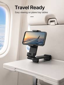 Universal Airplane Phone Holder, Hands-Free Viewing, Multi-Directional Dual 360° Rotation, Pocket-Sized, Essential Travel Accessory For Flight, Suitable For Desk And Tray Table - Multicolor - View 5