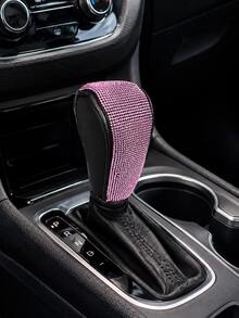 Bling Rhinestone Car Gear Shift Knob Cover, Crystal Diamond Auto Shift Lever Decor,Upgraded To A New Color, Leopard Print Diamond Gear Lever - A - View 12
