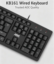 AOC KB161 Wired Keyboard USB For Laptop Desktop Business Office Portable Universal Keyboard - View 11