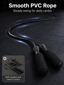 Adjustable Jump Rope, Unisex, Suitable For Aerobic Fitness And Gym Training, PVC Material With Foam Handles, Lightweight And Fast, Ideal For Outdoor Fitness, Sports Training And Competition - Multicolor - View 5