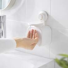 Drill-Free Suction Cup Soap Holder, Wall-Mounted Draining Soap Rack, Quick-Dry Design, Suitable For Bathroom, Shower And Sink, Ideal For Home, Apartment, Renters, Students And Dorms - A - View 2