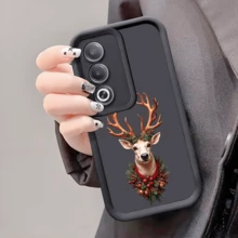 Christmas Reindeer Ribbon TPU Shockproof Phone Case Thick Anti-Slip Protective Cover Compatible With Huawei Honor Galaxy S26,S26plus,S26ultra [International Version Not Local Version - Black - View 3