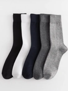 1/5/10/20 Pairs Men's Business Socks, Moisture-Wicking, Breathable, Multi-Color, Versatile, Comfortable And Soft - Multicolor - View 1