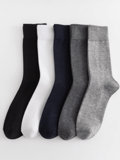 1/5/10/20 Pairs Men's Business Socks, Moisture-Wicking, Breathable, Multi-Color, Versatile, Comfortable And Soft