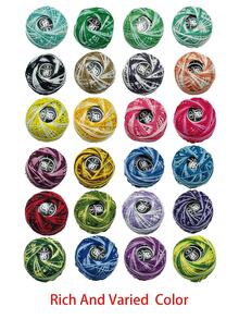 16 Colors Long Fiber Pure Lace Thread Set DIY8 Suitable For Home Multi-Function Sewing Thread. Random Colors, Can Be Used For Clothing Sewing, Hand Knitting And More. - Lace Thread - View 8