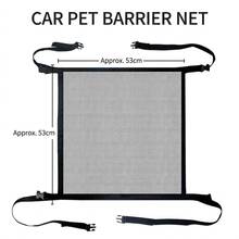 1pc Car Pet Barrier, Adjustable Dog Divider Gate, Front And Rear Seat Fence Isolator, Suitable For Cats And Dogs - 53 X 53 cm - View 3