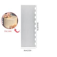 1pc Stainless Steel Cream Spatula, Baking Brush, Cake Decorating Tool, Multi-Sided Serrated Blade, DIY Baking Tool - Multicolor - View 11
