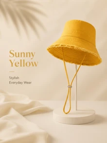 1pc Women's Vintage Distressed Washed Bucket Hat, Suitable For Outdoor Travel, Spring/Summer Sun Protection, Daily Wear, Beach And Vacation - A - View 15