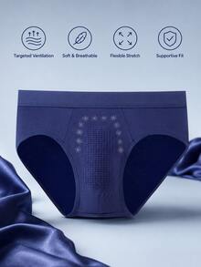 4-Pack Men's Briefs With U-Shaped Pouch Support, Wide Waistband, Daily Wear Triangle Shorts - Multicolor - View 3