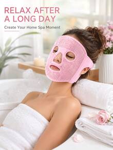 Ice Compress Mask & Eye Mask Set, Facial Ice Pack, Cold Compress Eye Mask, Reusable Ice Compress Mask And Cooling Gel Eye Mask, Dual Cold & Hot Relaxation, Moisturizing Ice Pack, Relieve Fatigue, Travel Essential, Multi-Functional Cold & Hot Compress Face/Eye Mask, Plush Cooling Ice Pack Sleep Eye Mask, Back To School Essential, Suitable For All Skin Types, Suitable For Relieving Eye Puffiness, Dark Circles, Eye Bags, Eye Fatigue, Best Christmas Gift For Women - Multicolor - View 3