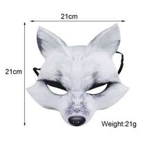 Animal Half Face Mask, Realistic Animal Mask Prop, Unisex Halloween Carnival And Party Supplies, Suitable For Role Play And Dance Performance - Multicolor - View 8