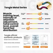 Tangle Twisted Metal Series Decompression Toys, ADHD Concentration Training Finger Toys, Perfect Holiday Gifts - Multicolor - View 5