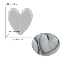 SILIKE LUFEI DIY Crystal Resin Mold Heart-Shaped Dish Mold Pendant Box Silicone Mold - Heart-shaped Silicone Mold - View 2
