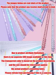 1 buah KW-TriO Macaron Color Transparent Loose-Leaf Binding Ring, 20/26 Hole A5 B5 Plastic Comb Ring With Sliding Lock Design, DIY Notebook Use, Minimalist Student Stationery, Suitable For All Seasons - Tersedia berbagai warna dan gaya. - View 11
