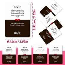 情侶用真心話大冒險卡片，浪漫互動挑戰遊戲，包含深意問題與甜蜜挑戰，適合居家約會之夜的娛樂，輕巧卡片組，送給伴侶的理想禮物 - 查看 3