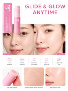 Multi Balm Stick For Hydrating & Plumping Skin, Pink Collagen PDRN Face Balm With Firming Care For Fine Lines, Under Eye, Lips & Neck Daily Skincare - FHRFB - View 4