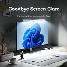 VENTION Aluminum Monitor Light Bar, USB Powered Asymmetric Light Source, Gravity Clip Design, Eye-Care Anti-Glare Flicker-Free Touch Dimmable Lamp - PDA - View 2