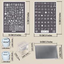 Nail Art Stamping Gel Set, Complete Nail Design Tools, Ideal For Nail Enthusiasts, Full Kit For Nail Art Transfers - Blue - View 11