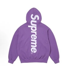 Supreme Satin Applique Hoodie FW24 | Premium Heavyweight Crossgrain Fleece Hoodie, Streetwear Layering Set For Men & Women - Purple Hoodies - 查看 1
