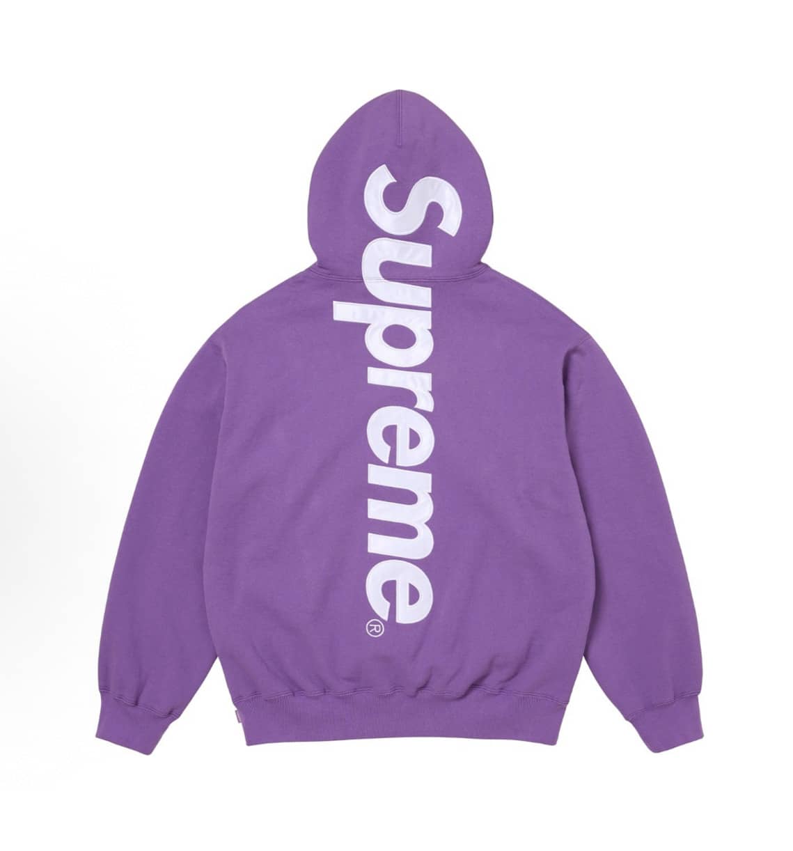 Supreme Satin Applique Hoodie FW24 | Premium Heavyweight Crossgrain Fleece Hoodie, Streetwear Layering Set For Men & Women - Purple Hoodies - 查看 1