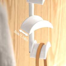 Minimalist Vertical 4-Tier 360° Rotating Non-Slip Hook Design Space-Saving Bag Rack, Scarf Rack, Tie & Belt Storage Organizer, Bedroom Closet Hanging Rod Rack, Suitable For Dorm, Apartment, Back To School, Spring Cleaning, Entryway - Multicolor - View 6