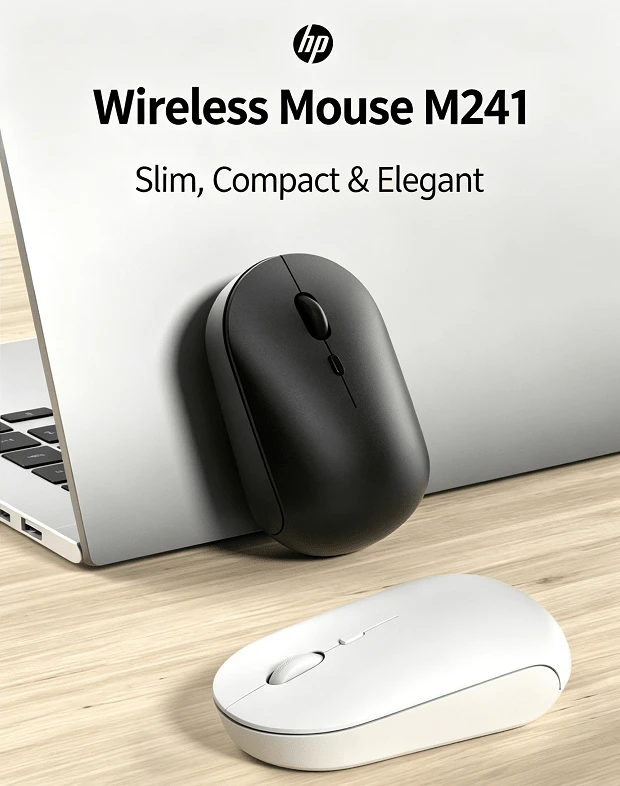 HP M241 Ratón inalámbrico, colores Morandi, 1600 DPI ajustable, clic silencioso, oficina de precisión, compatible con múltiples dispositivos, larga duración de batería - Ver 1