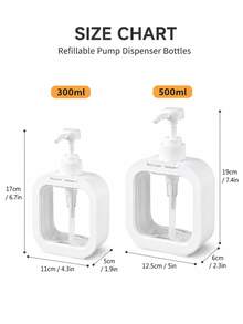 1 件透明可填充液体皂液器、洗手液、香水、乳液旅行瓶，带泵，适用于浴室 - 白色 - 查看 3