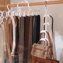 Minimalist Vertical 4-Tier 360° Rotating Non-Slip Hook Design Space-Saving Bag Rack, Scarf Rack, Tie & Belt Storage Organizer, Bedroom Closet Hanging Rod Rack, Suitable For Dorm, Apartment, Back To School, Spring Cleaning, Entryway - Multicolor - View 7