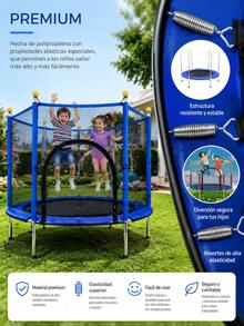 Kids Trampolines - 藍色 - 查看 2