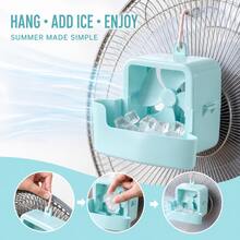 1 Conjunto de Acessório de Resfriamento de Ventilador Portátil, Inclui 4 Bolsas de Gelo, Anexo de Resfriamento Rápido Sem Bateria, Adequado para Ventiladores de Piso e Ventiladores de Mesa, para Uso em Quarto, Casa, Escritório e Viagens de Verão, Rosa/Azul - Multicolorido - Visão 7