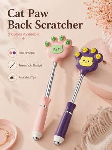 Retractable Cat Paw Back Scratcher, Combines Scratching, Massage, And Tapping, Suitable For Office And Home Daily Relaxation, Also A Fun Gift And Decoration For Halloween, Christmas And Various Holidays - Multicolor - View 2